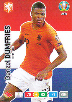 Denzel Dumfries Netherlands Panini UEFA EURO 2020#230